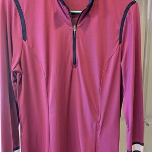 Pink Long Sleeve Quarter-Zip Top